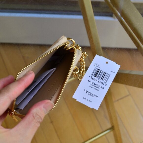 Coach CBL78 Zip Card Case In Sketch Signature Canvas - Picture 9 of 9